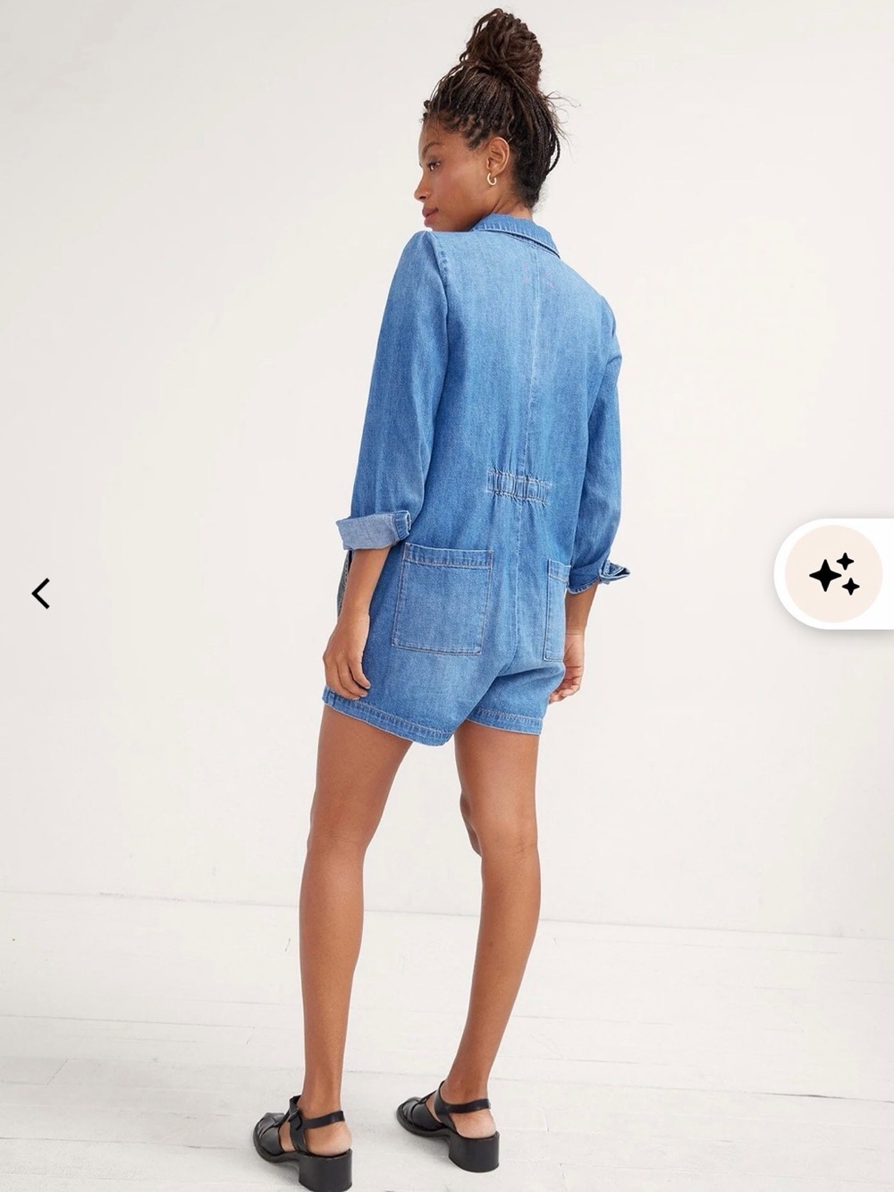 Hatch Maternity Light Blue Denim Jumpsuit